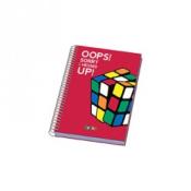 RUBIK ROJO CUADERNO ESPIRAL TAPA DURA 96 HOJAS A-5