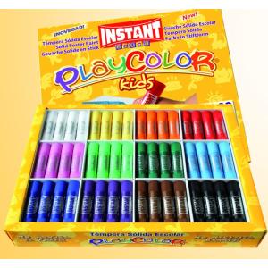 Tempera Solida Playcolor Pack Escolar 144 Unid.